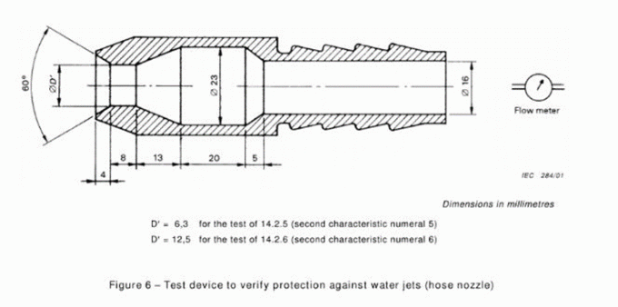 Spray-Düse hoher Qualität IEC60529 IPX3~6 und Schlauch-Düsen-Test-System 1