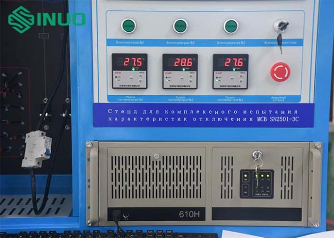 Leistungsschalter-Tripping-Eigenschaften Komplettprüfmaschine 3 Stationen IEC60898-1 0