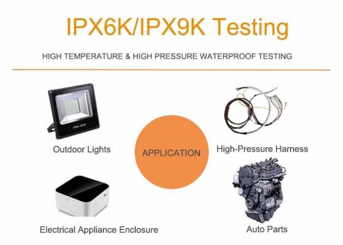 IPX6K9K-Wasser-Eintritt-Testgerät-Heißwasser-Spray-Edelstahl-Kammer 1