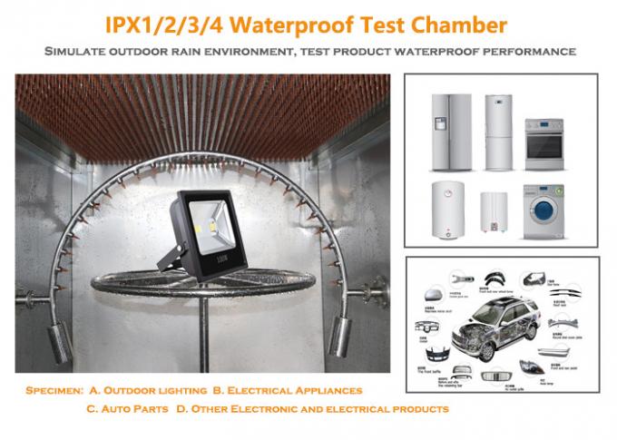 Wasser-Eintritt-Testgerät IPX1~IPX4 1m Iecs 60529 ³, wasserdichte Test-Kammer 3