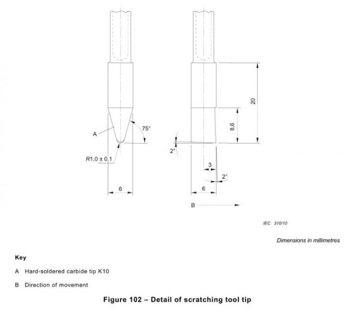 Abbildung 102 lötete den Kühlschrank der Hartmetallschneide-K10 hart, der Werkzeugspitze IEC60335-2-24 verkratzt 0