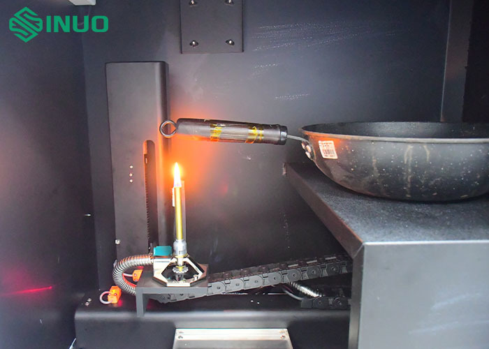 Neueste Unternehmensnachrichten über Introducing Our New Cookware Handle Burning Resistance Test Apparatus for EN 12983-1 and TZS 683 Compliance